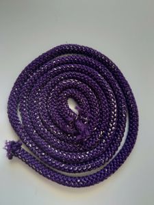 Hovedbilde 49a Aubergine med gullglitter - Tykk heklesnor